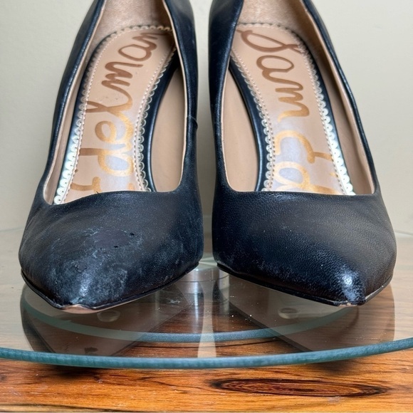 Sam Edelman pointed toe leather heels - black - size 8 - Picture 6 of 13